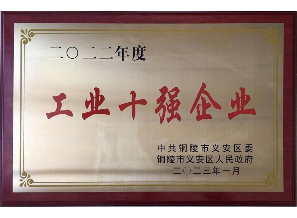 工业十强企业